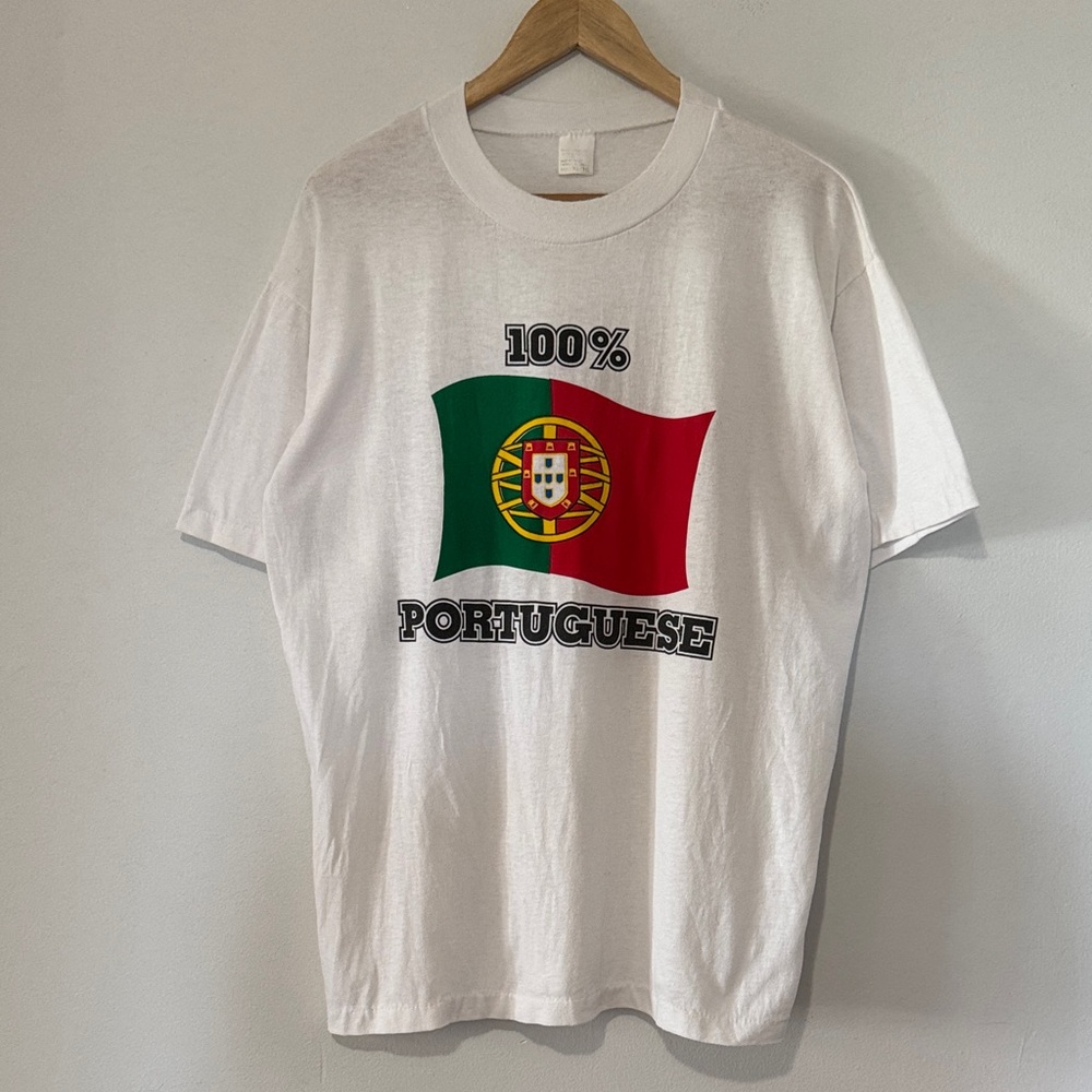Vintage Portuguese T-Shirt / XL / 80s / 90s / 100% Portuguese